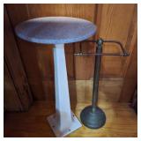 Small Iron Base Table & Toilet Paper Holder