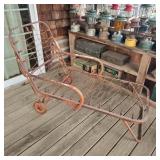 Antique Wrought Iron Chaise Lounge