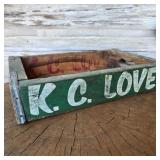 Vintage K. C. Love Soda Crate