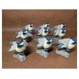 9 Chickadee On Limb Figurines