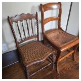 Pair of Woven Cane Chairs
