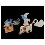 Vtg Ceramic Figurines Pin Cushion Japan