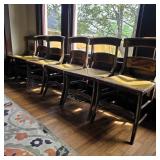 Set of 6 Hitchcock-Style Black Lacquer Chairs