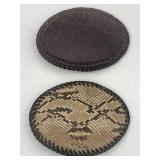 2 SNAKESKIN & LEATHER BELT BUCKLES