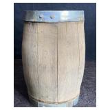 SMALLER WOOD BARREL NAIL KEG BUILT THICK & HEAVY