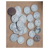 17 Buffalo Nickels & Older Jeffersons