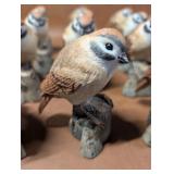 20 Bird On Stump Figurines
