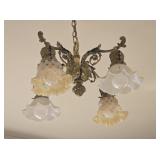 Gorgeous Victorian Hanging Light Fixture 2-Tone