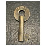 MPMW Brass Railroad Switch Lock Key Missouri