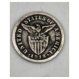 1918s SILVER PHILIPPINE 10 CENTAVOS COIN & 1899