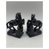 VINTAGE CERAMIC HORSE BOOKENDS