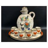 Goebel Decanter Set ï¿½ Schnapps Carafe 6 Cups &