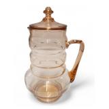 Vintage Pink Depression Glass Iced Tea Pitcher