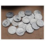 Lot of 22 Kennedy Half Dollars Misc Years
