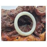 Large Carved Jade Hair Piece / Ring