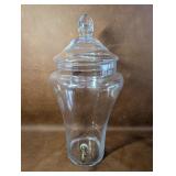 Bubbled Glass Drink Dispenser, Lid Fits Tight