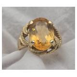 14K Gold & Citrine Ladies