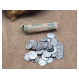 One Roll of 50 Misc Silver Dimes