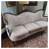 Antique Victorian Floral Sofa