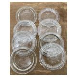8 BALL GLASS JAR LID INSERTS #10 NO CHIPS