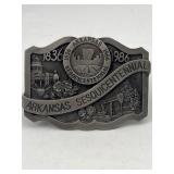 NOS ARKANSAS SESQUICENTENNIAL METAL BELT BUCKLE