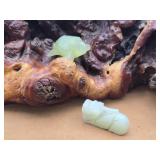 Carved Jade Foo Pendant & Sea Turtle