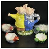 Dept 56 Toot & Puddle Tea Set New in Box , 2001