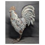 Rustic Metal Rooster Chicken Sculpture