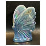 Fenton Art Glass Iridescent Blue Butterfly
