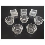 Vtg Salt Cellars Crystal & Glass
