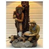 Western Theme Lamp Gold Miners Chalk Garrett