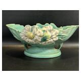 Roseville 3-10 Peony Centerpiece Bowl Vase Green