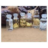 Vials of Pure Gold & Silver Flake
