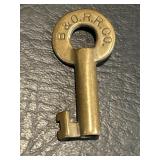 B&O RR Brass Railroad Switch Lock Key Baltimore &