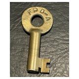FPD-A Brass Railroad Switch Lock Key Forest