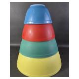 Vintage Primary Colored Pyrex Mixing Bowls