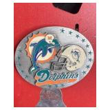 NOS MIAMI DOLPHINS METAL BELT BUCKLE