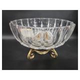 Vtg Lead Crystal Fruit Bowl West Germany