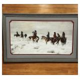 CM Russell Framed Print , Lost in a Snowstorm -