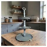 Rustic 3 Tiered Stand (color is darker than it