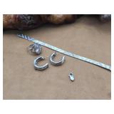 Sterling Silver Earrings, Ring & Bracelet