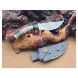 Small Damascus Blade Knife / Skinner