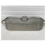 NOS STAINLESS FISH POACHER/COOKER W/ RACK