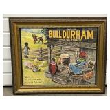 Repro Bull Durham Tobacco Adverting Framed Black