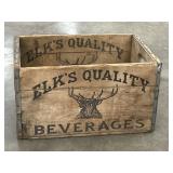 Antique Wood Crate Elkï¿½s Quality Beverages