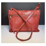 Hobo Leather Bag Softly Faded Coral/Red w Patina
