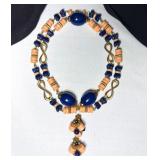 Vintage Costume Jewelry Necklace 33 & Earrrings