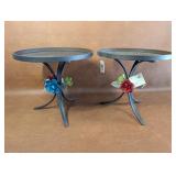 NOS Metal Floral Design Pedestals