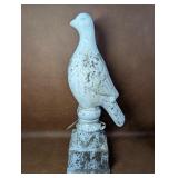 21" Terracotta Bird Figure with Distressed Finish