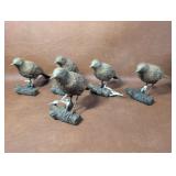 Decorative Bronze Affect Resin Birds